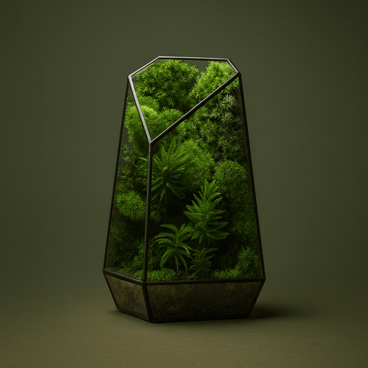 Bocal en verre design pour plantes