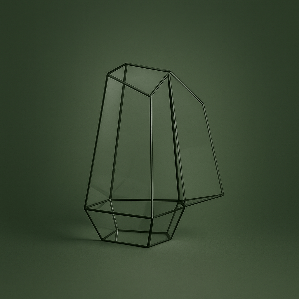 Bocal en verre design pour plantes