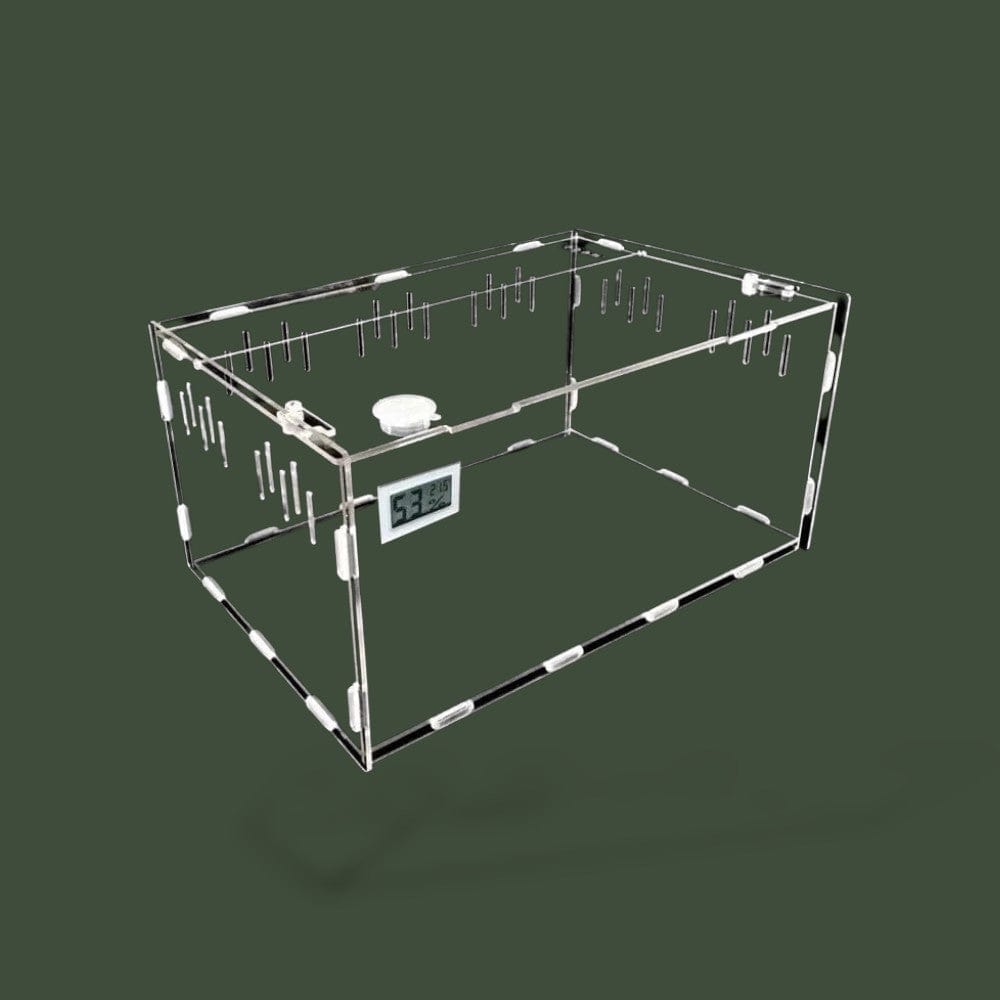 Boîte en acrylique pour gecko avec hygromètre