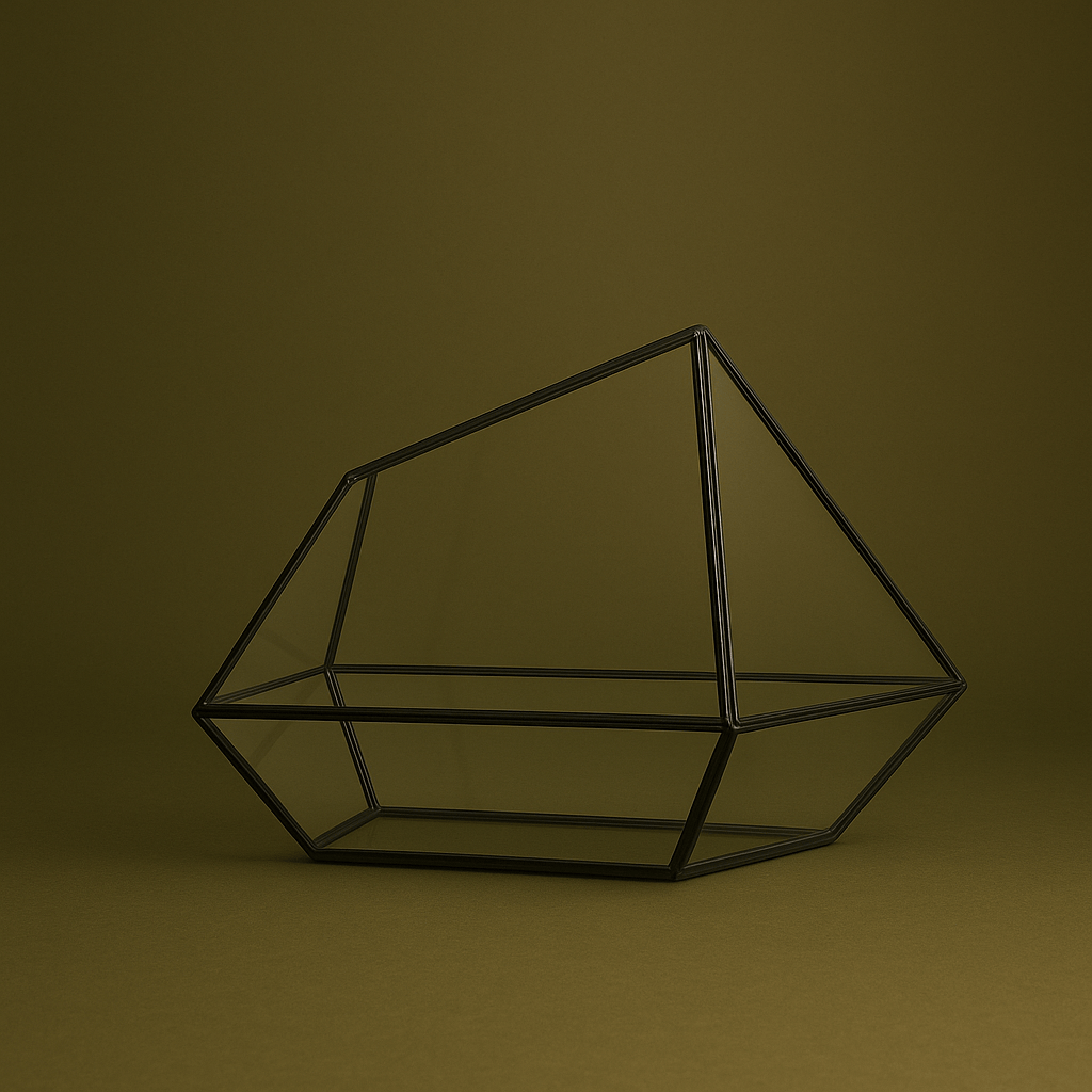 Terrarium géométrique grand pour plante