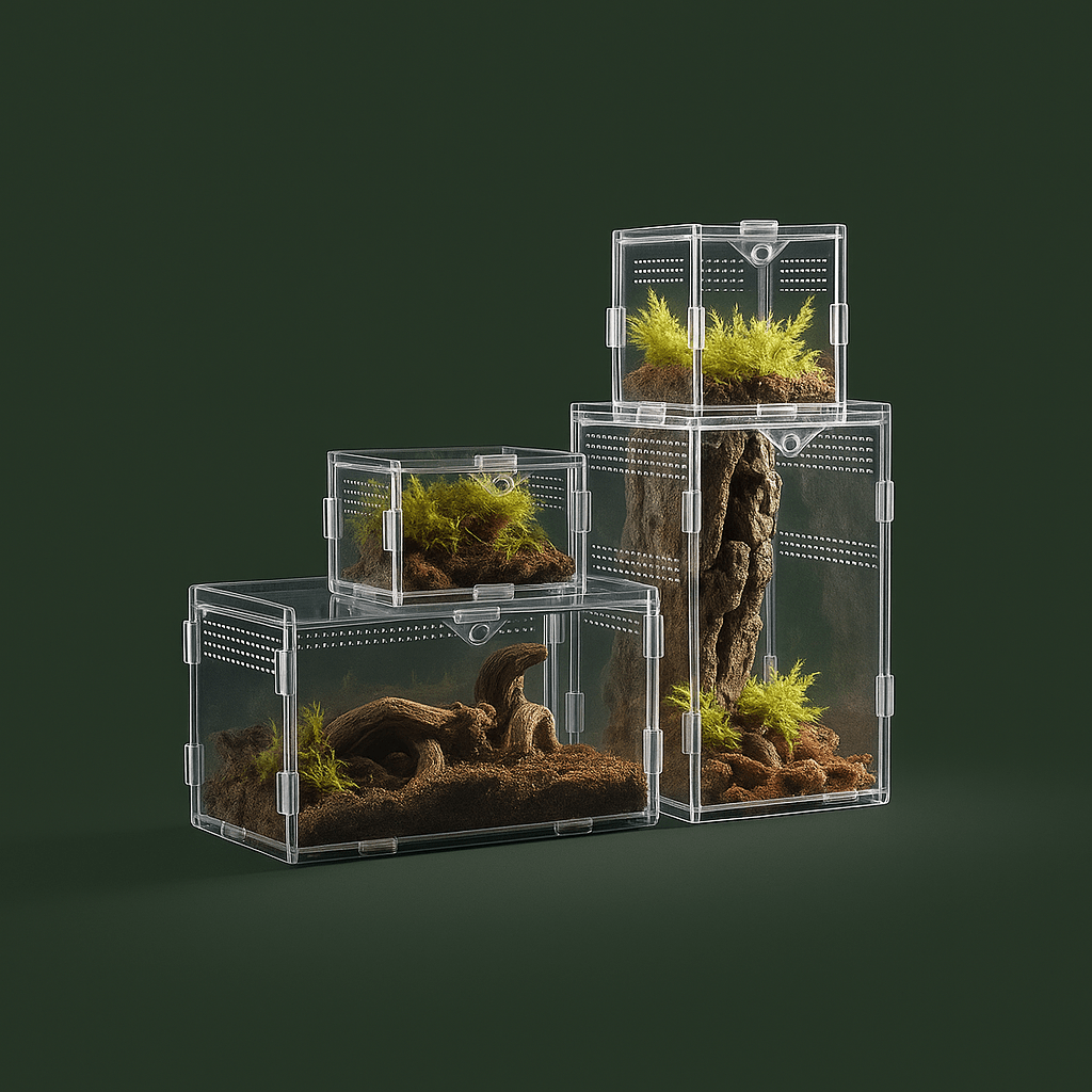 Habitat en acrylique ventilée pour tortue Hermann