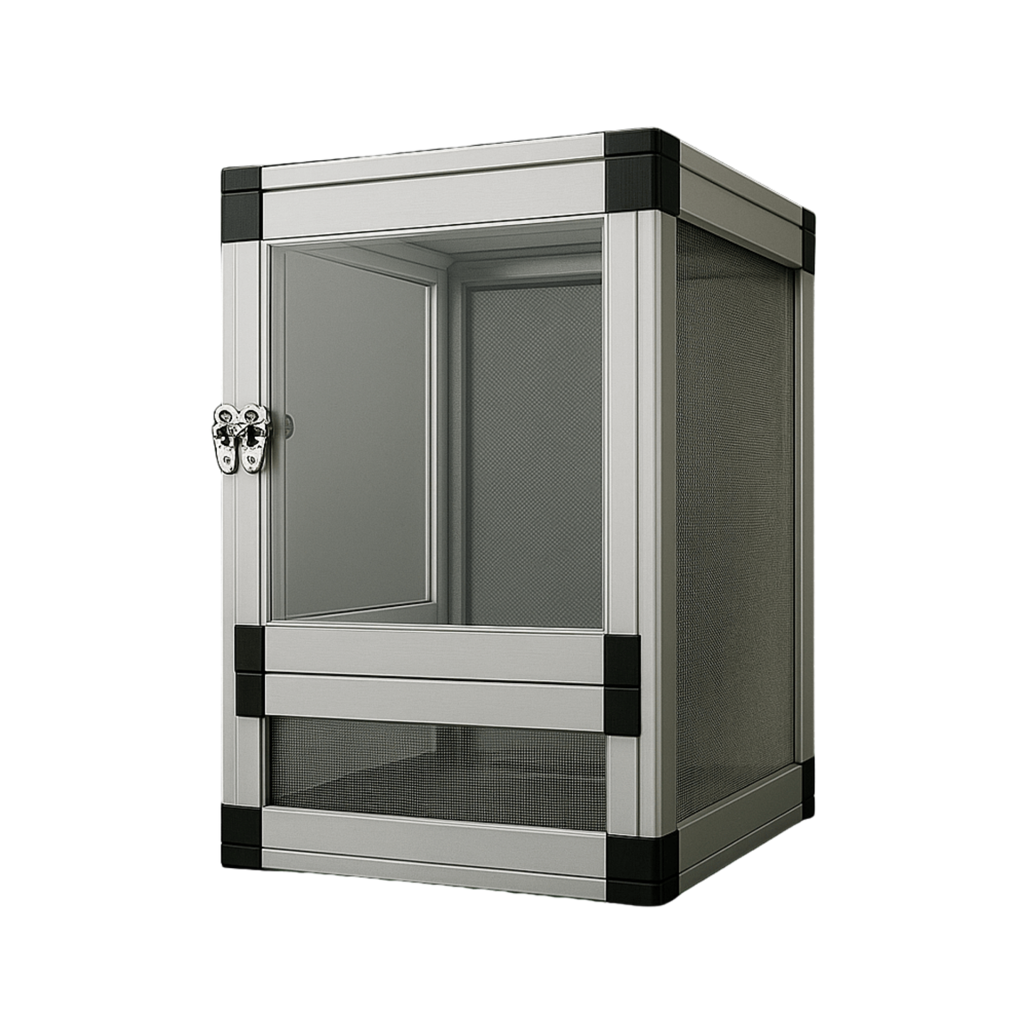 Cage en métal avec porte acrylique pour reptile