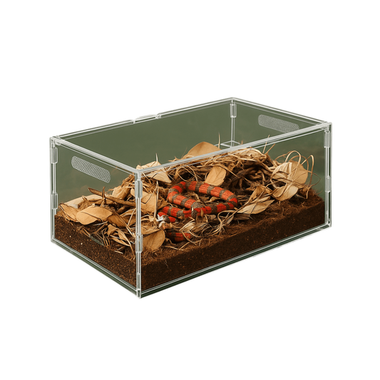 Boîte en acrylique pour gecko avec hygromètre