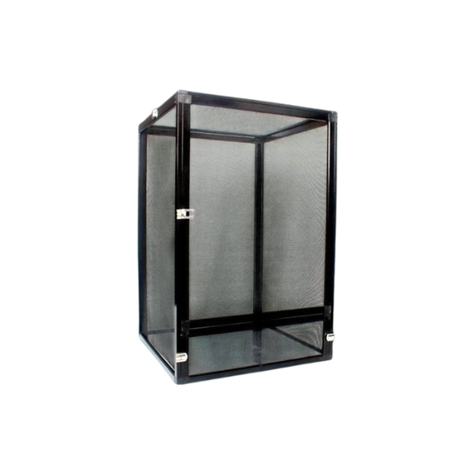 Cage en métal noir et petite pour reptiles