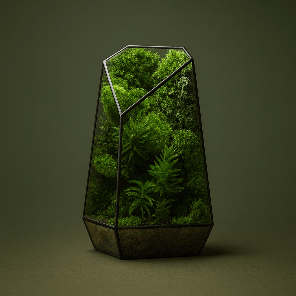 Bocal design en verre pour plantes