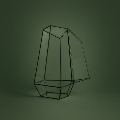 Bocal design en verre pour plantes