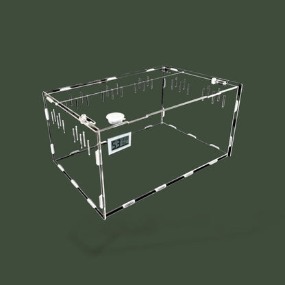 Boîte en acrylique pour gecko avec hygromètre