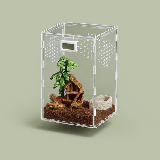 Boîte transparente ventilée pour reptile
