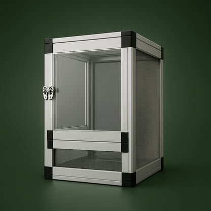 Cage en métal avec porte acrylique pour reptile