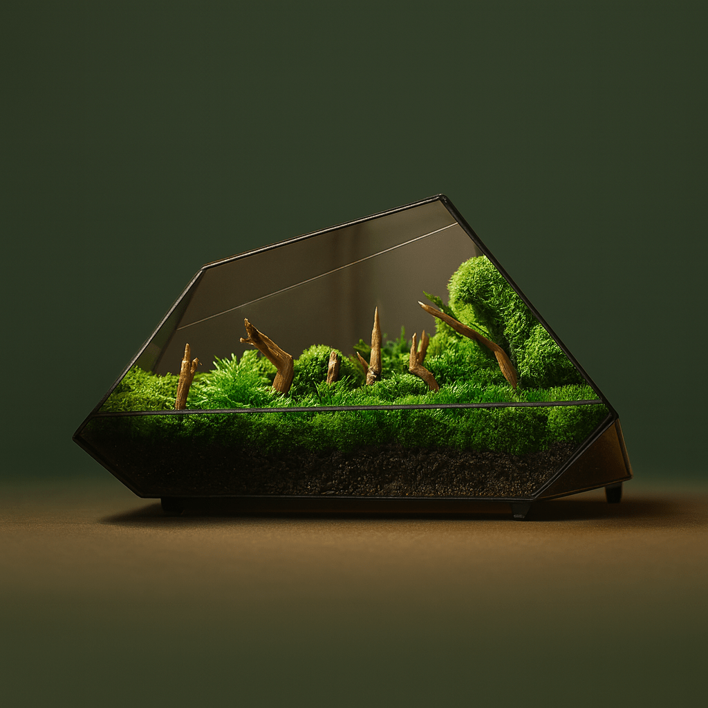 Terrarium géométrique grand pour plante