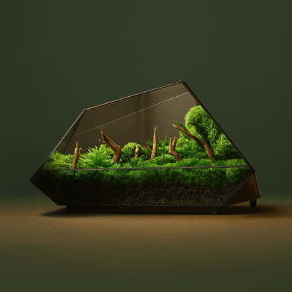 Terrarium géométrique grand pour plante