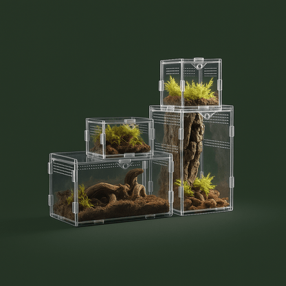 Habitat en acrylique ventilée pour tortue Hermann