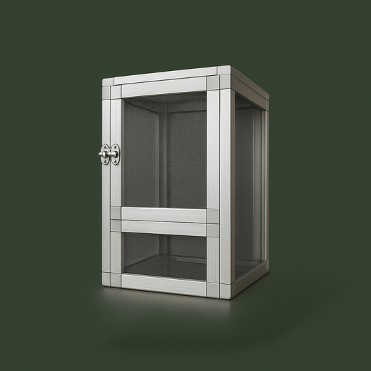 Cage grillagée en métal pour lézard